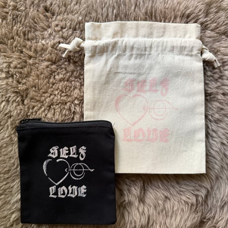 "SELF LOVE" ミニ巾着pouch👝