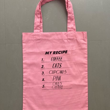 新色❤︎MY RECIPE BAG ( coffee / cats / cup cakes / pink / girls culture )
