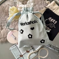 "WORKAHOLIC" pouch