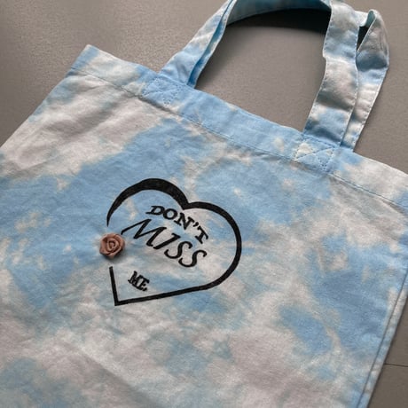 souvenir tote(tie-dye) "DON'T MISS ME!"