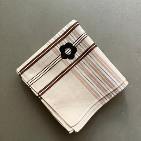 vintage check ハンカチ( beige )
