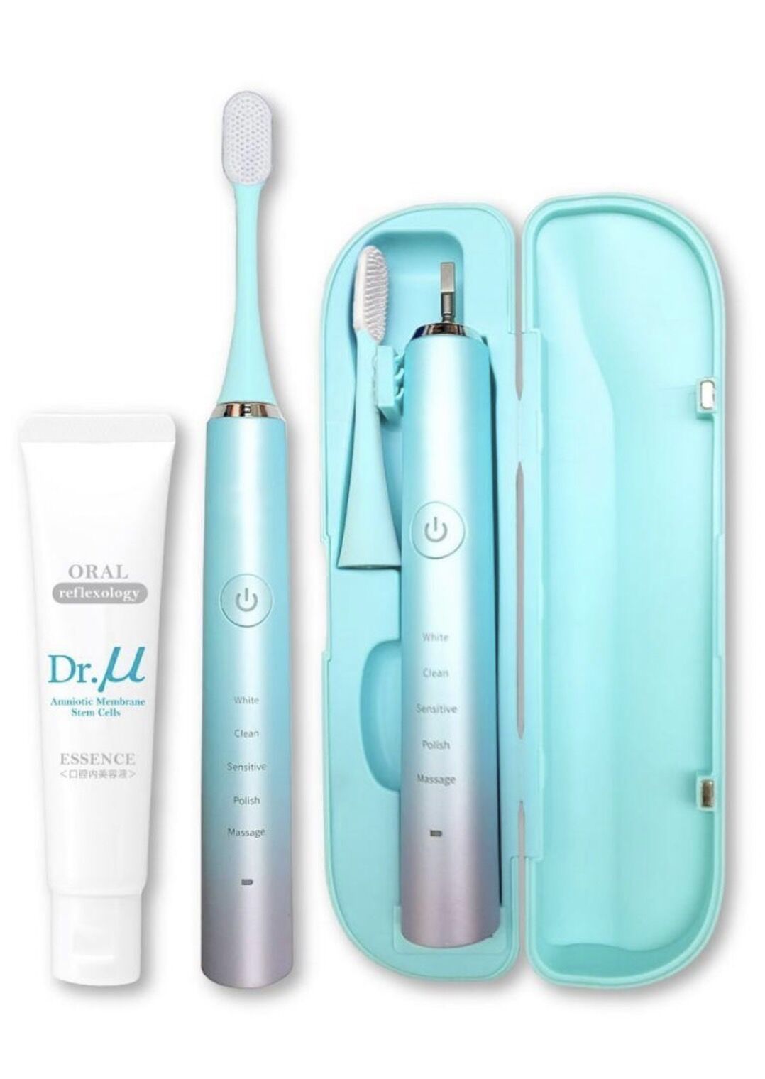 Dr.μ（ドクターミューズ）①口腔内美容機器（収納ケース付） ＋ ②口腔