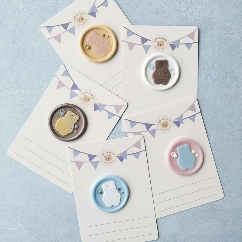 WAX&STAMP SET】ふむくま ワックス・スタンプセット【Fairy