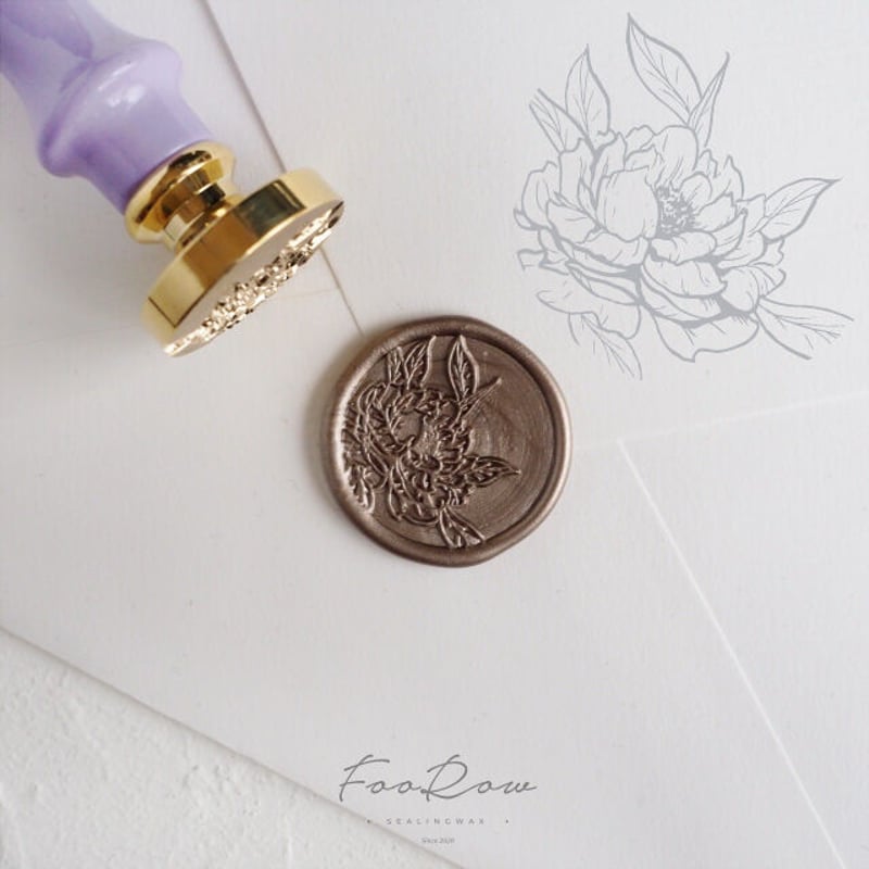 STAMP】BLOOMING PEONY【334】【メール便発送】 | シーリングワックス専