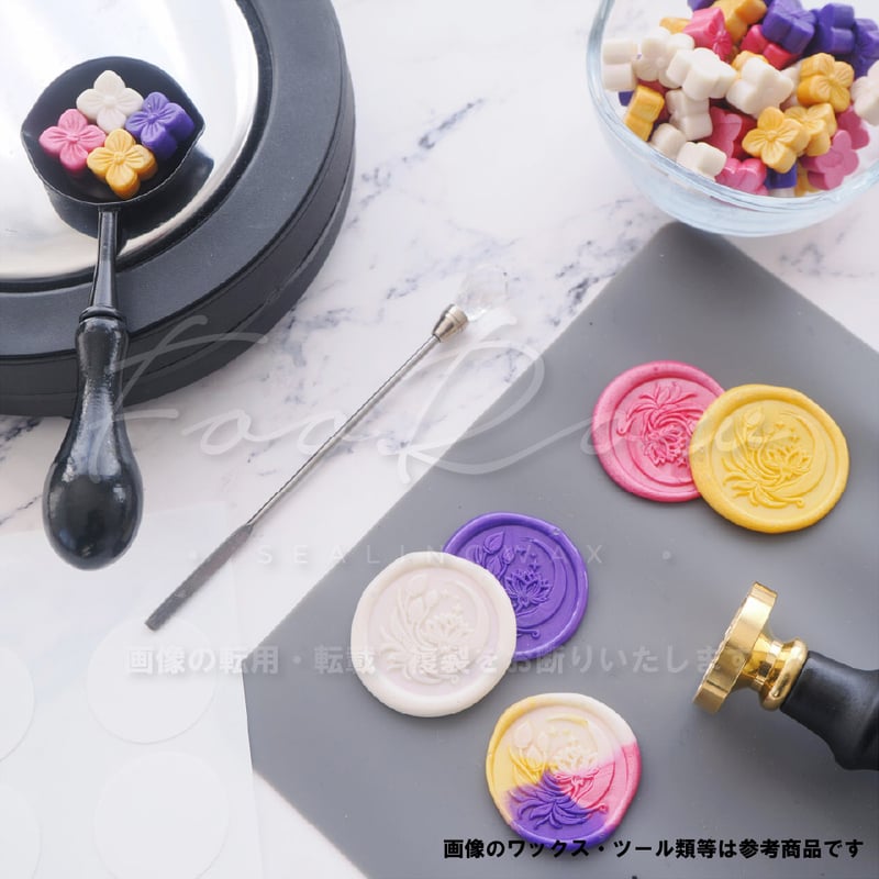 STAMP】731：MOON＆LOTUS【スタンプヘッド】 | シーリングワックス専門
