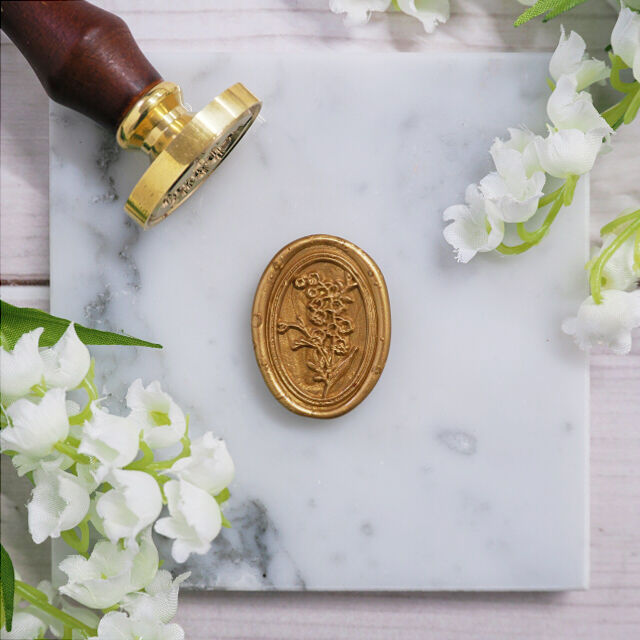 STAMP】529：OVAL MUGUET【スタンプヘッド】 | シーリング
