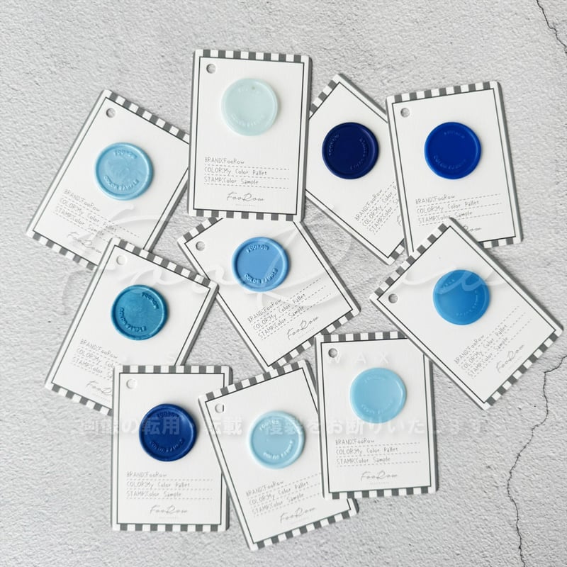 MY COLOR PALLET】608：BLUE【10色セット】 | シーリングワックス専門