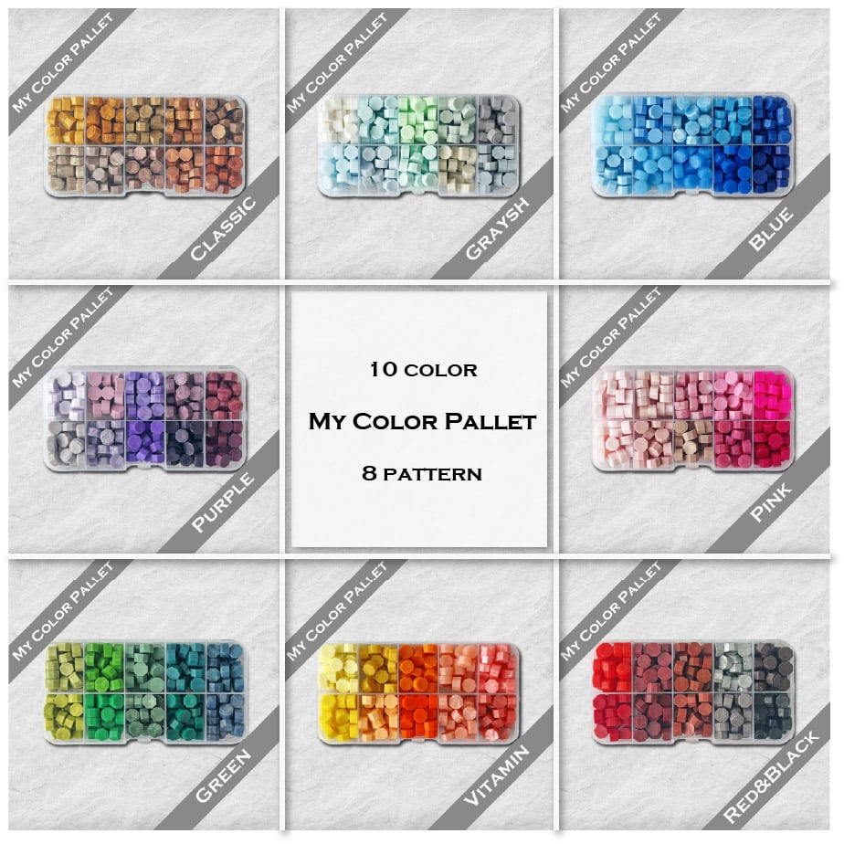 MY COLOR PALLET】608：BLUE【10色セット】 | シーリングワックス専門