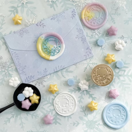 【WAX&STAMP SET】シロクマ　ワックス・スタンプセット【卯月小春 コラボ】