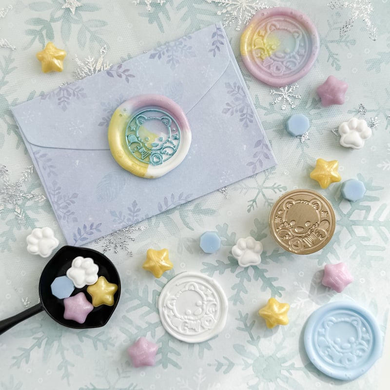 WAX&STAMP SET】シロクマ ワックス・スタンプセット【卯月小春 コラボ