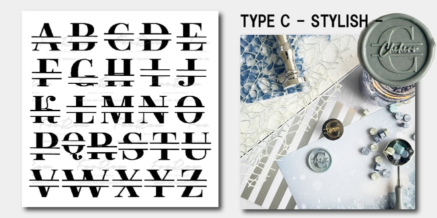 カスタムオーダー】-SPLIT MONOGRAM- | シーリングワックス専門店 FooRow