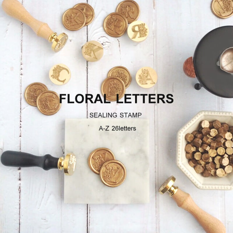 STAMP】FLORAL LETTERS A to Z【スタンプヘッド】 | シーリングワッ