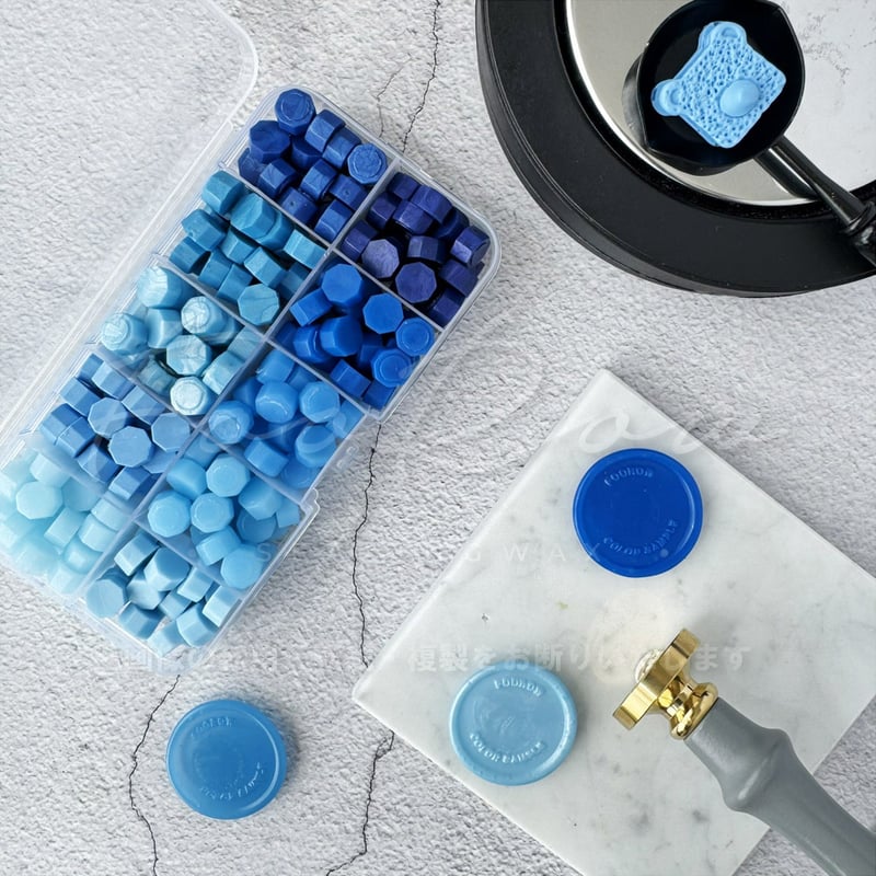花材セット ブルー  Ｎｏ．608 MY COLOR PALLET】608：BLUE【10色セット】 | シーリングワックス専門
