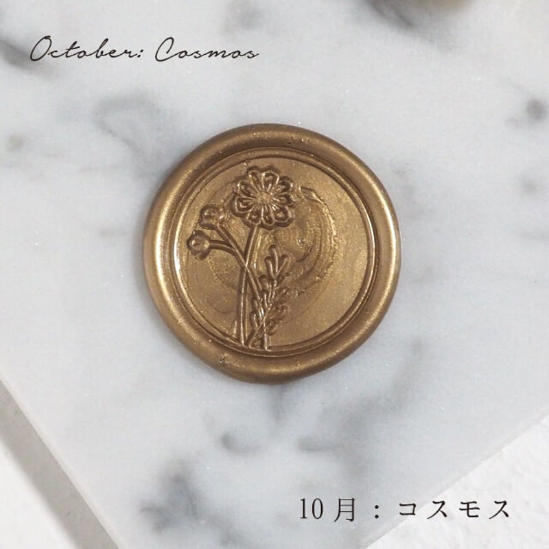 月が注ぐ花さま専用 STAMP】誕生月花シリーズ【10-12月】【スタンプヘッド】 | シーリング