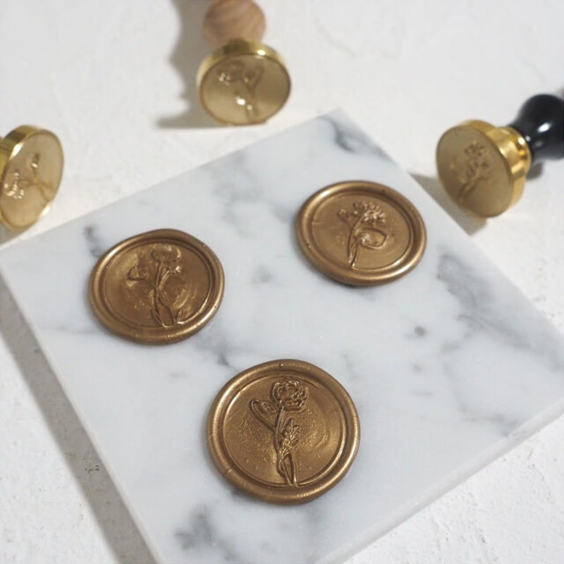 STAMP】誕生月花シリーズ【7-9月】【スタンプヘッド】 | シーリング