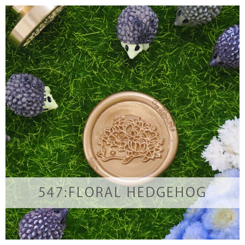 STAMP】547：FLORAL HEDGEHOG【スタンプヘッド】 | シーリング
