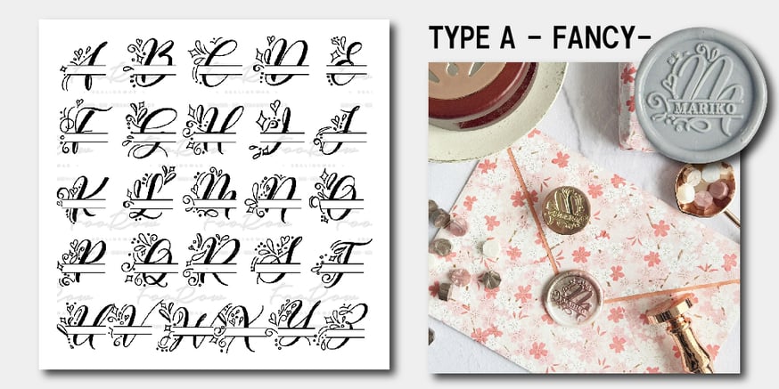 カスタムオーダー】-SPLIT MONOGRAM- | シーリングワックス専門店 FooRow