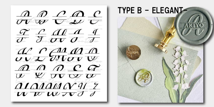 カスタムオーダー】-SPLIT MONOGRAM- | シーリングワックス専門店 FooRow