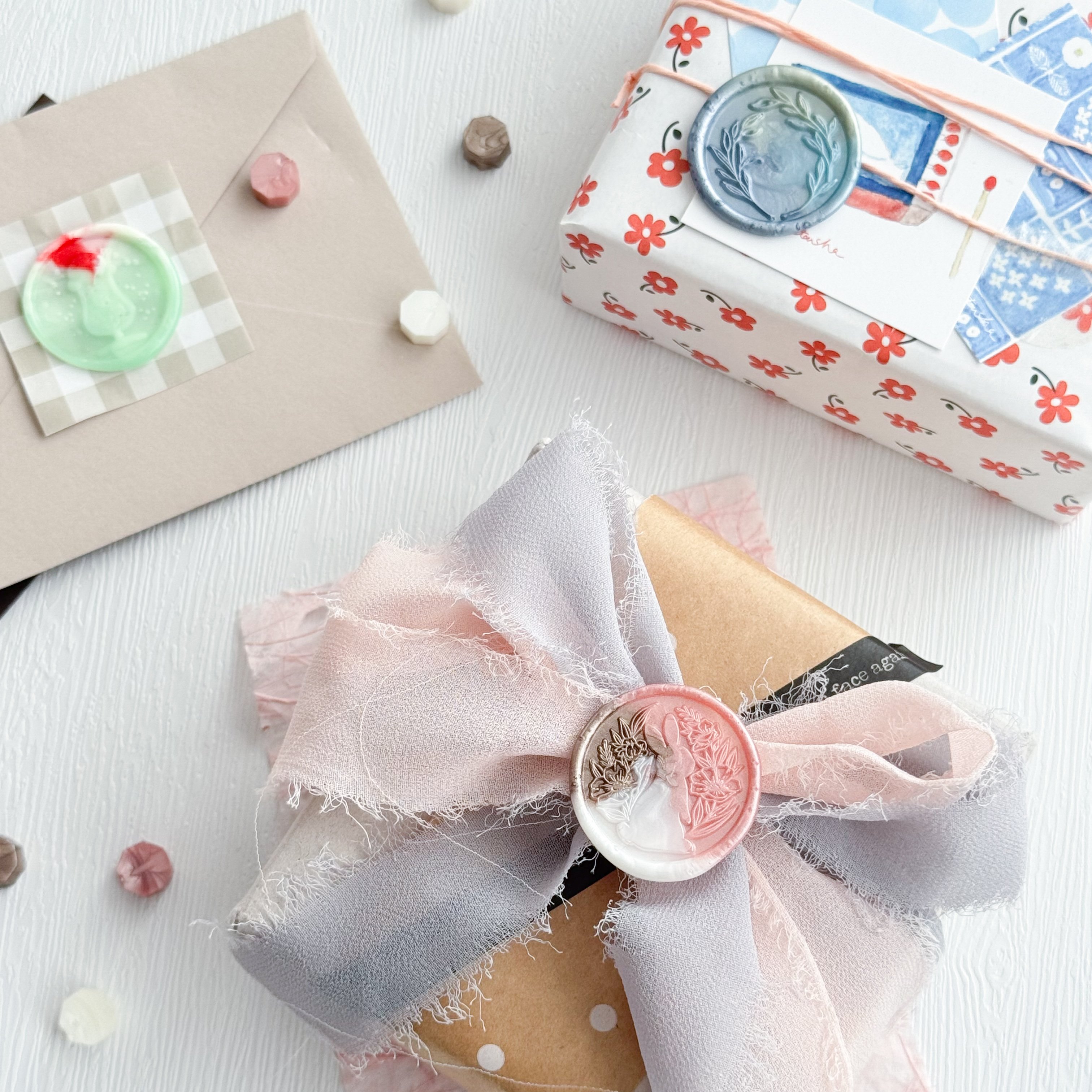 STAMP】546：FLORAL RABBIT【スタンプヘッド】 | シーリングワックス