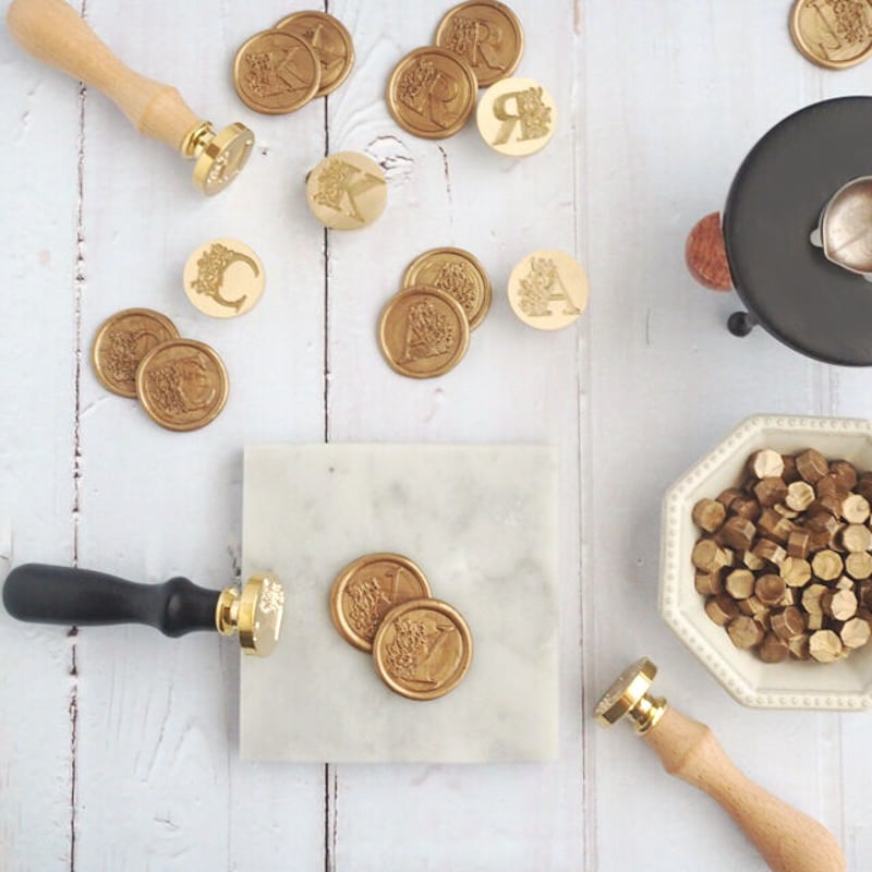 STAMP】FLORAL LETTERS A to Z【スタンプヘッド】 | シーリングワッ