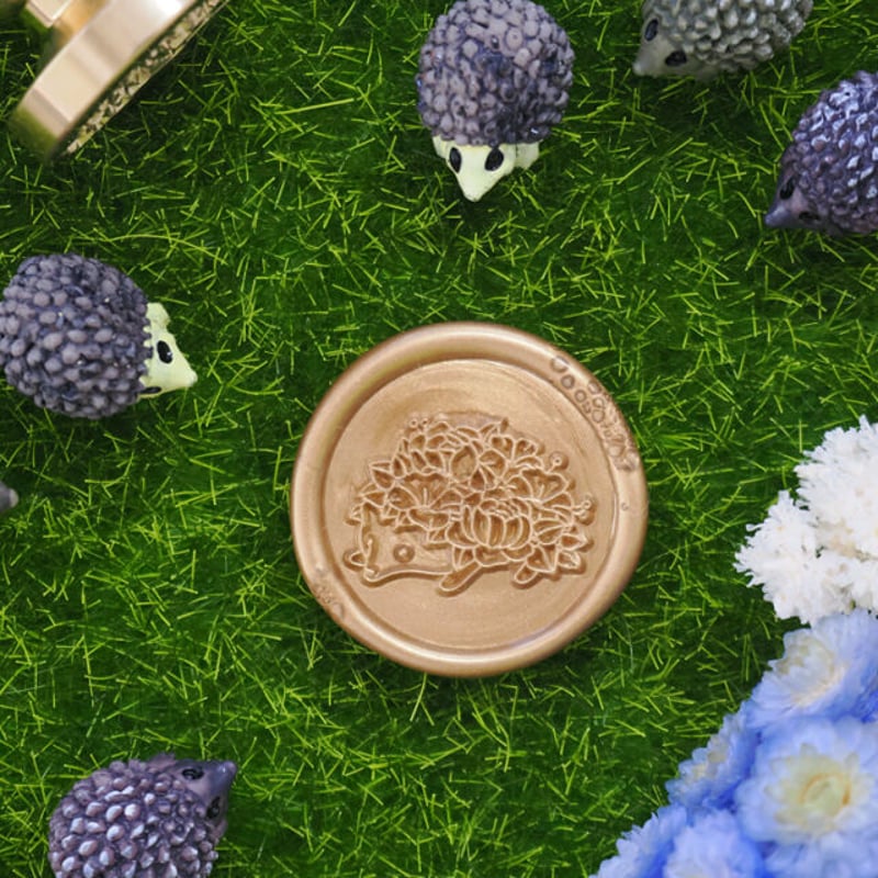 STAMP】547:FLORAL HEDGEHOG【スタンプヘッド】 | シーリング STAMP】547:FLORAL HEDGEHOG【スタンプヘッド】 | シーリング