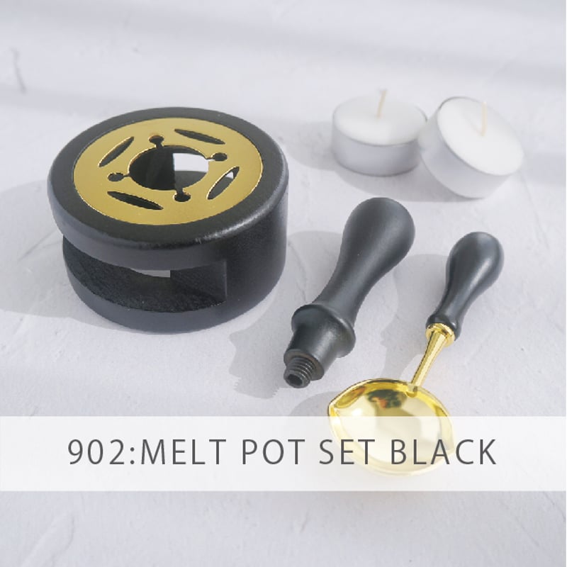 最終値下げ　新品未使用タグ付き　メタルチューブポニー　SATGLD TOOL】MELT POT SET【902：BLACK】 | シーリングワックス専門店 Fo