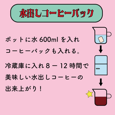 《漬けるだけ簡単水出しコーヒー》プチブーケ（中浅煎り）５パックセット