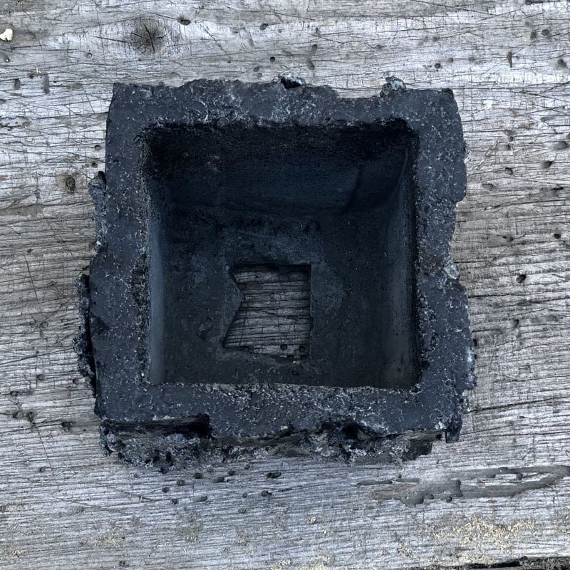 炭混コンクリート鉢 岩肌角型タイプ | MOUT LIFE STORE