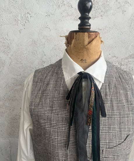 CAVANE WEDDINGキャヴァネ ウェディング/ Tuxedo vintage ribbon-tie (short) / we-Mac 007A