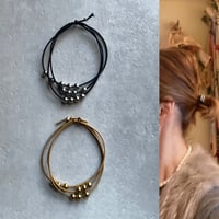 メタルビーズ　ヘアゴム