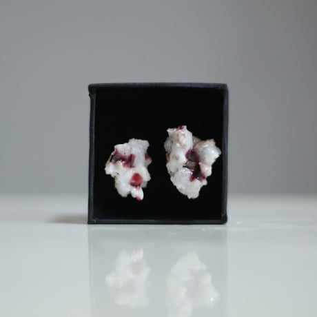 stone earring red  / 10