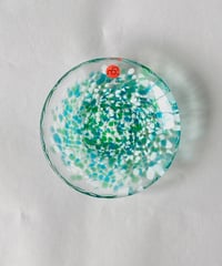 津軽びいどろ/豆皿/水芭蕉