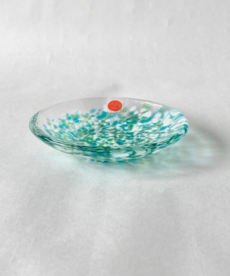 津軽びいどろ/豆皿/水芭蕉