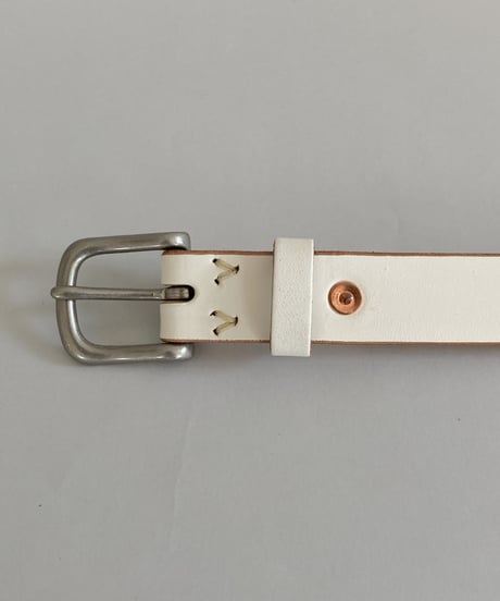 TEHA'AMANA/Copper Rivet Belt/25mm/ホワイト