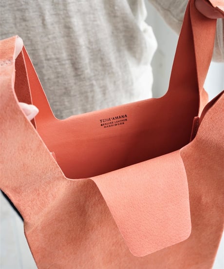 TEHA'AMANA/Pig suede shopping bag/コーラル