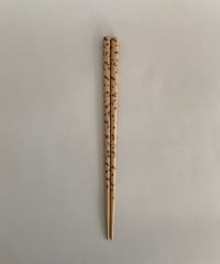 ○津軽塗/箸/ベージュ×グリーン