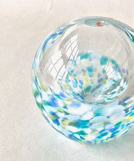 津軽びいどろ/一輪挿し/紫陽花