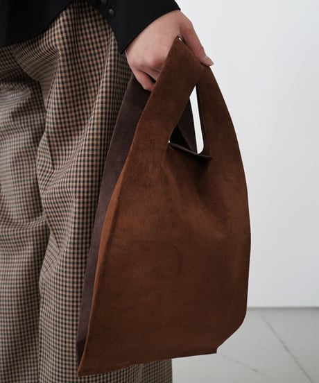 TEHA'AMANA/Pig suede shopping bag/ブラウン×チョコレート
