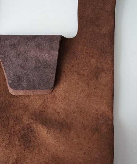 TEHA'AMANA/Pig suede shopping bag/ブラウン×チョコレート