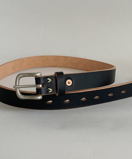 TEHA'AMANA/Copper Rivet Belt/25mm/ブラック