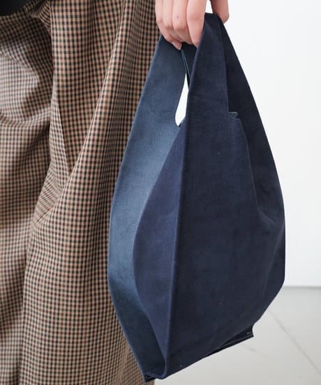TEHA'AMANA/Pig suede shopping bag/インクブルー×ネイビー
