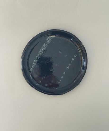 津軽千代造窯 / 丸皿なまこ釉 / C