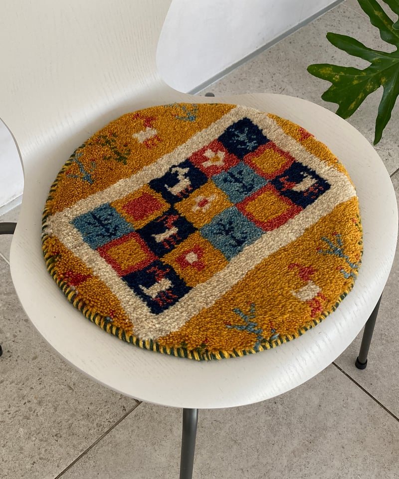 ギャべ⭐︎チェアパット ギャッベ 座布団 チェアパッド 40×40cm マット ギャベ ナチュラル 民族