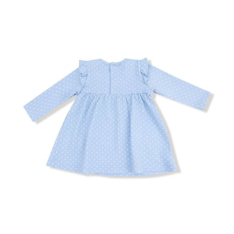 《Cotton Jersy Dress w/DC コットン素材 ワンピース あひる柄》 単品箱無し 955D-F25-BBD 青色 70～95cmサイズ