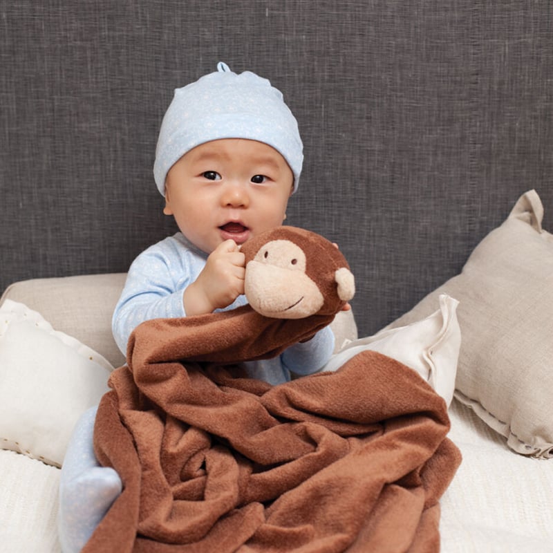 ナップブランケット 》Grey Bunny Nap Blanket グレーバニーナップブラ