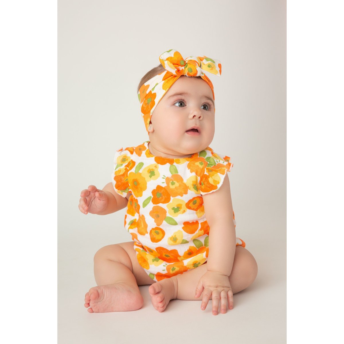OUTLET】《Peachy Sunsuit モスリンコットン素材 ロンパース