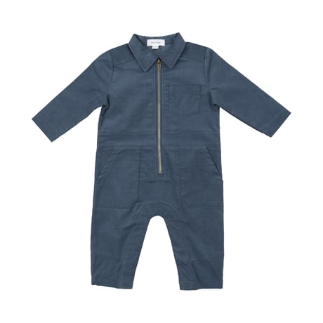 《Corduroy Retro Jumpsuits Navy コーデュロイ素材 レトロジャンプスーツ ネイビー》単品 箱なし 210-F24-NAC (紺色 70～95cmサイズ)