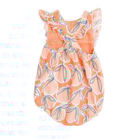 【OUTLET】《Peachy Sunsuit ピーチ柄 サンスーツ》  ロンパース 単品 箱なし 160-S1-PEA