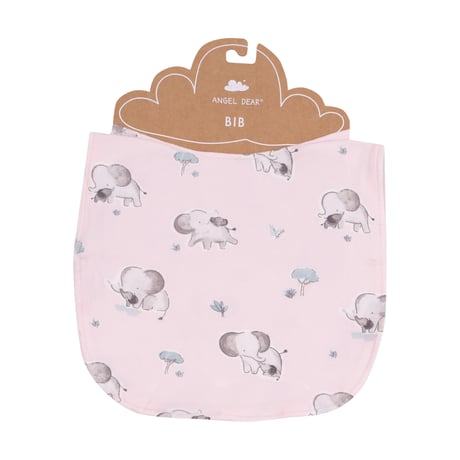 《お食事ビブ 単品 》Feeding Bib Elephant Pink 象柄 ピンク 540-F24-GEP