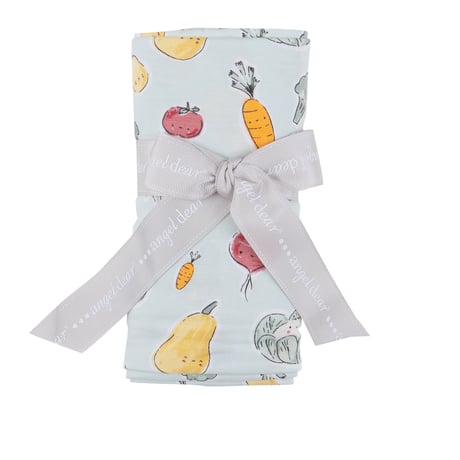 《ストレッチー バンブー スワドル 単品箱入り》野菜 BABY VEGGIES Stretchy Bamboo Swaddle  バンブーレーヨン素材 Fサイズ 緑色 476-S24-WVB